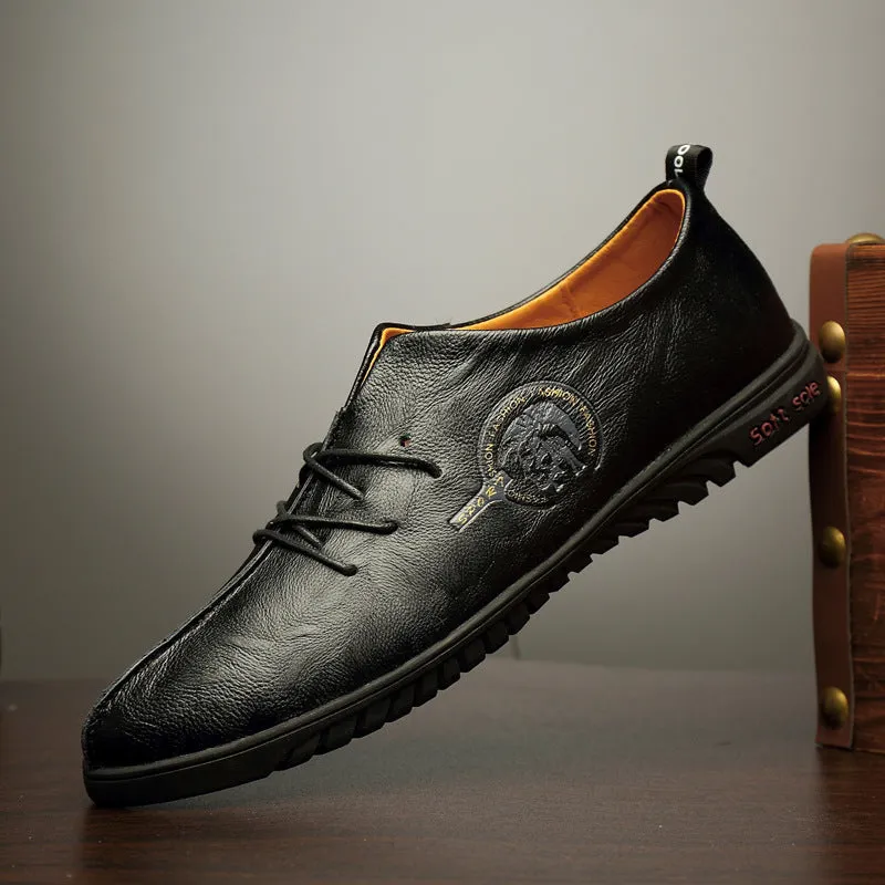 19 autumn large men's shoes Korean fashion men's breathable casual shoes business shoes