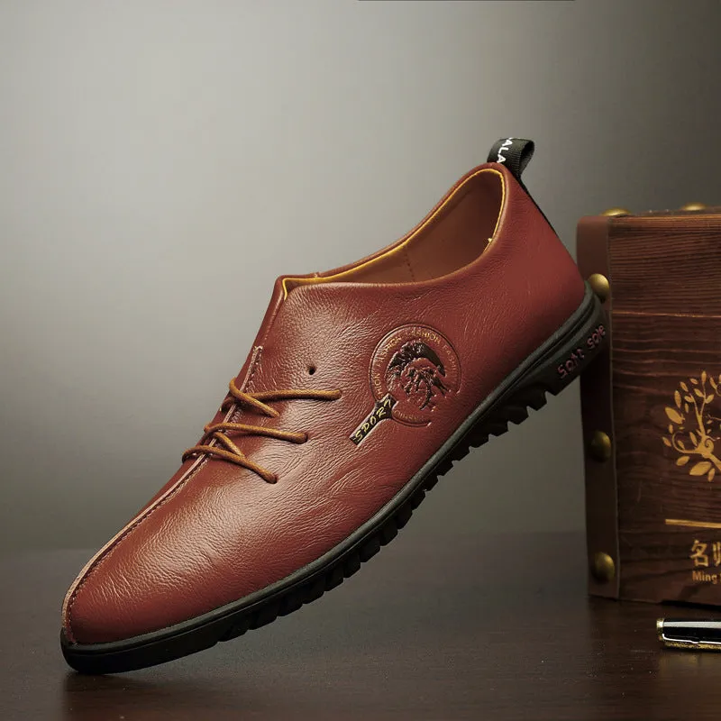 19 autumn large men's shoes Korean fashion men's breathable casual shoes business shoes