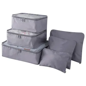 6Pcs/Set Lightweight Luggage Travel Bags Men And Women Packing Cubes Organizer Compression Pouches