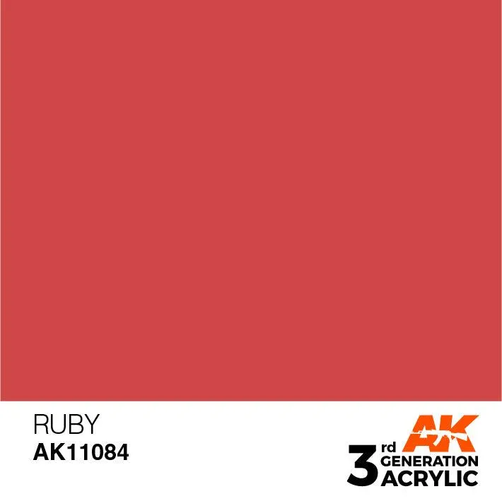 AK Interactive AK11084 3G Ruby Acrylic Paint 17ml