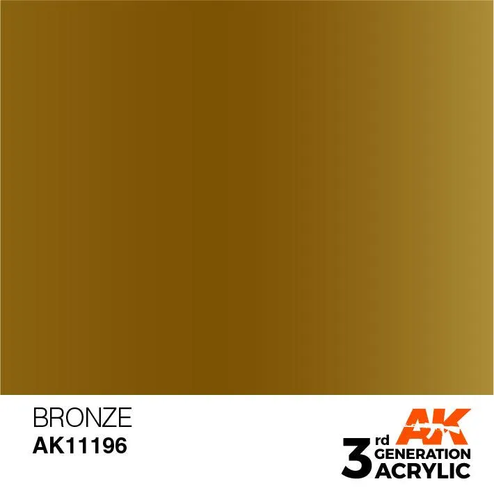 AK Interactive AK11196 3G Bronze Acrylic Paint 17ml