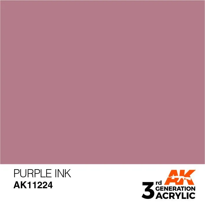 AK Interactive AK11224 3G Purple Ink Acrylic Paint 17ml