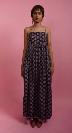 Amethyst Phulkari Slip Dress