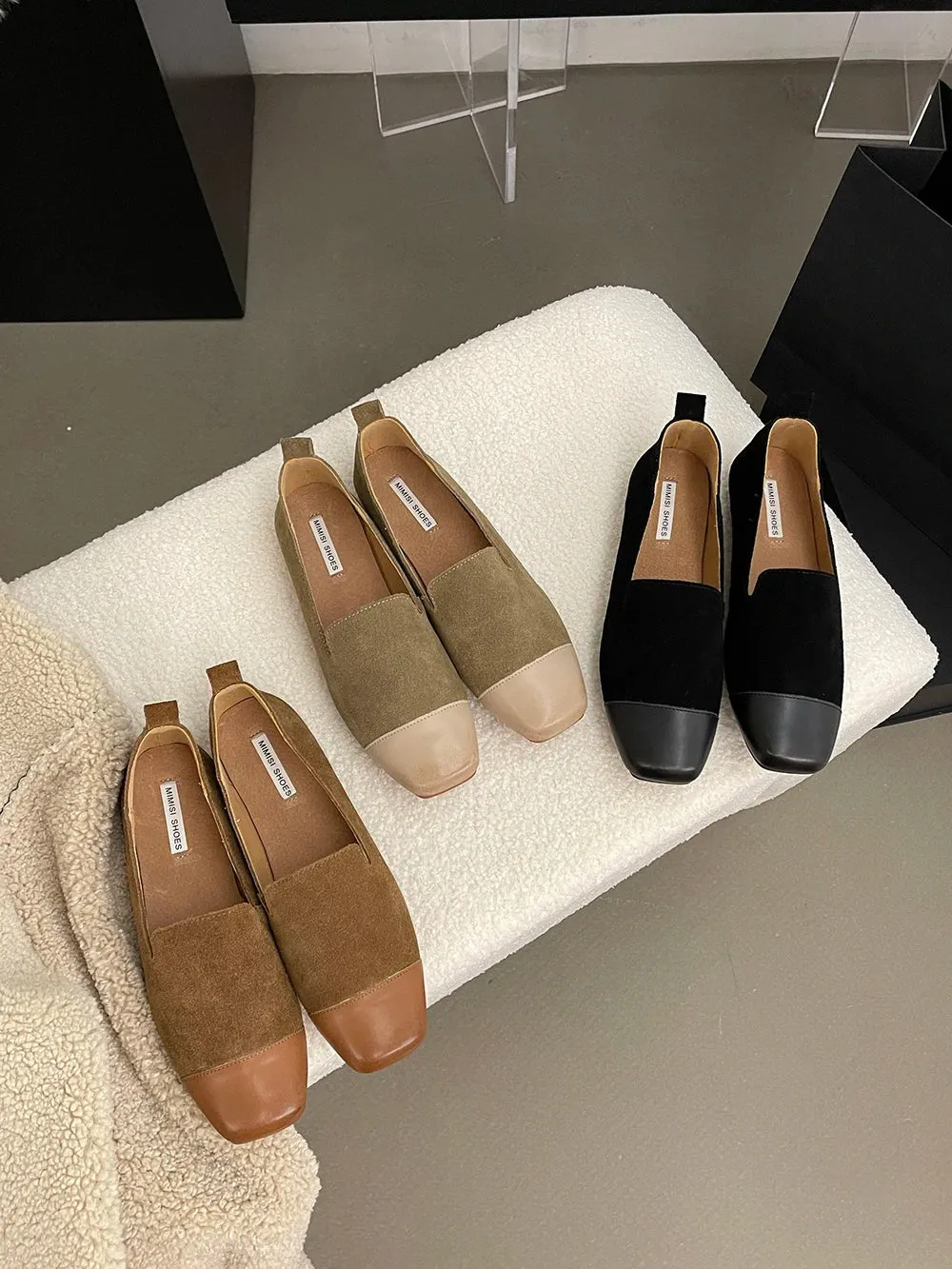binfenxie  -  Round Toe Women Loafers Mary Janes Mixed Color 2024 New Arrivals Sexy Party Flat Heeled Fashion Autumn Spring Dress Shoes Woman