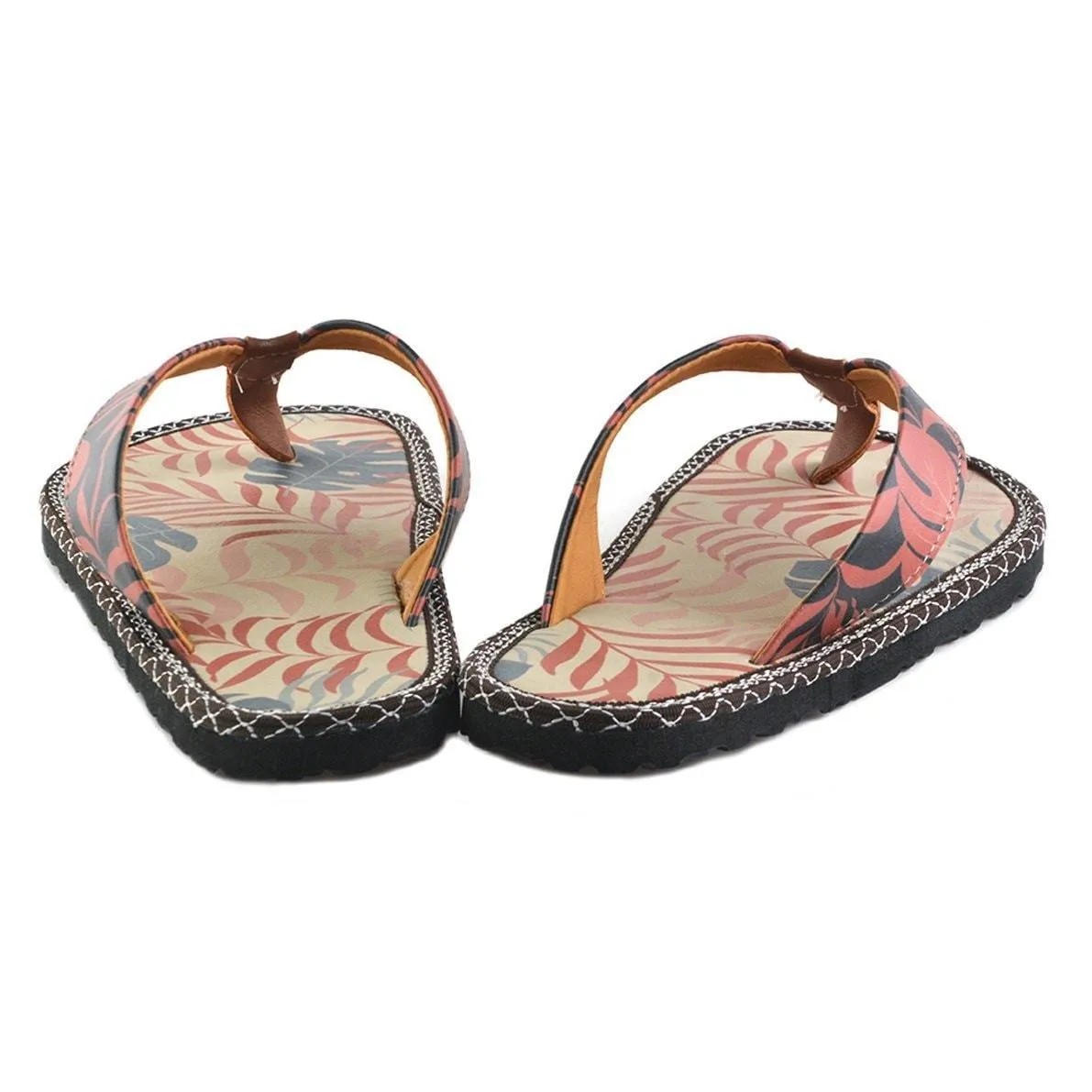 Black & Orange Jungle Flip-Flop CAL411