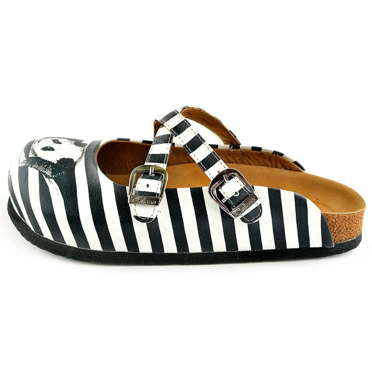 Black & White Panda Clogs WCAL143