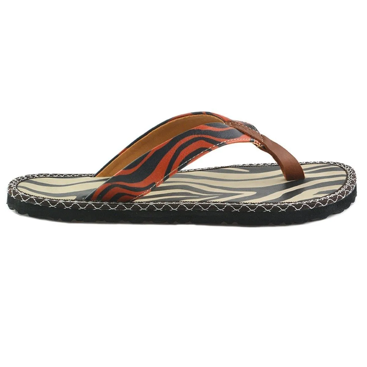 Black & White Zebra Flip-Flop CAL407