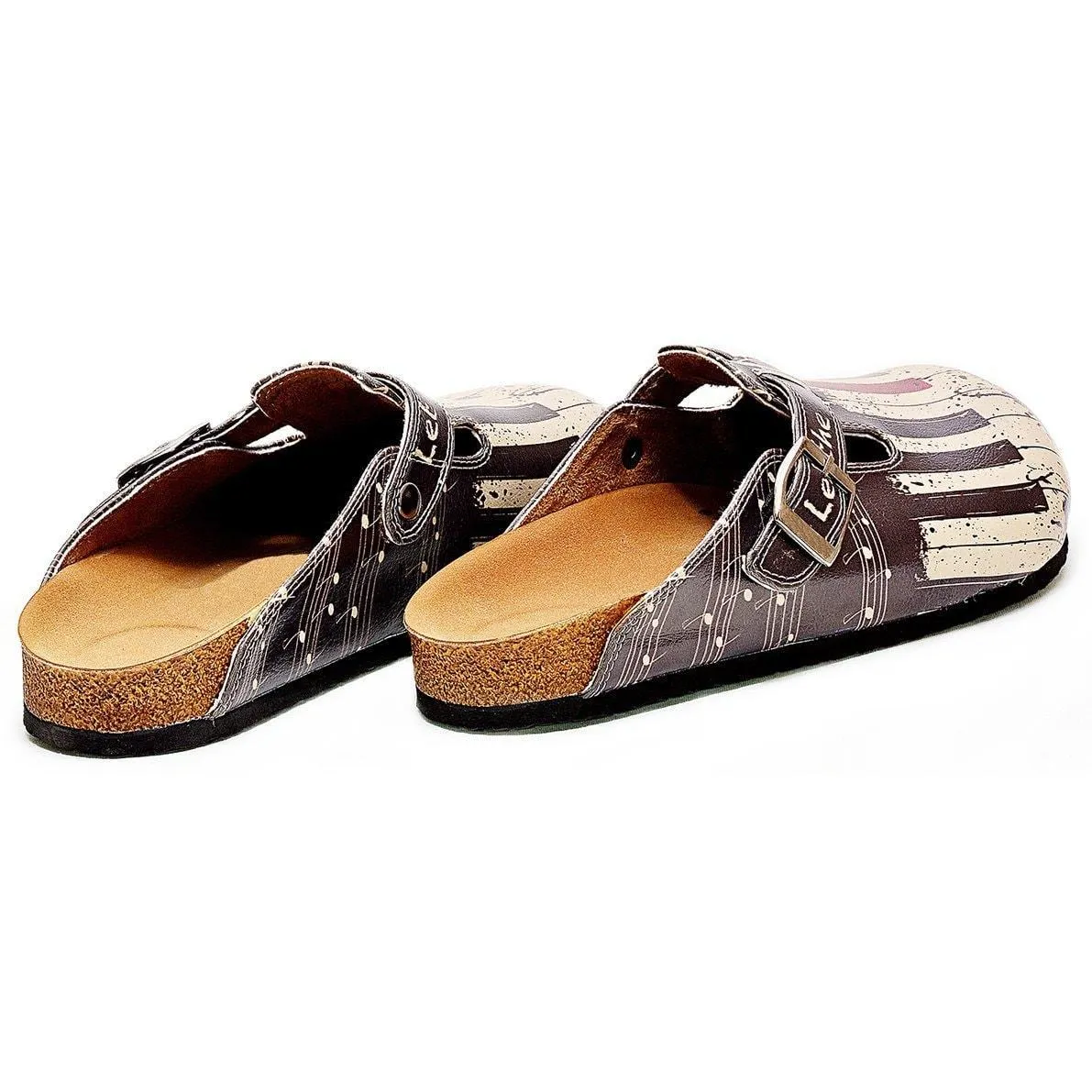 Black Piano Keys Clogs CAL311