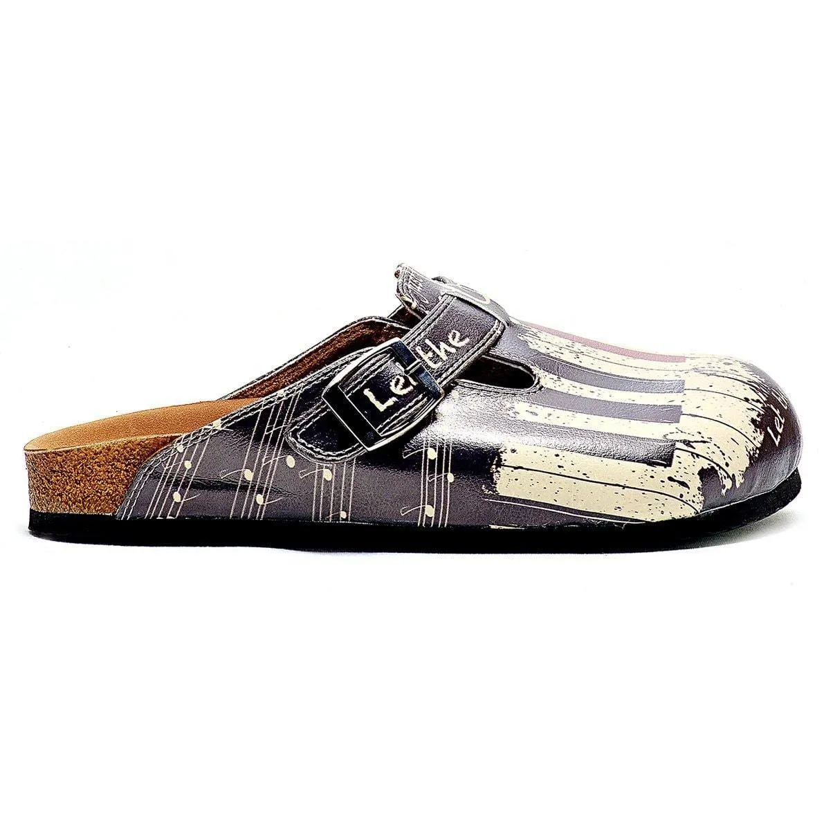 Black Piano Keys Clogs CAL311