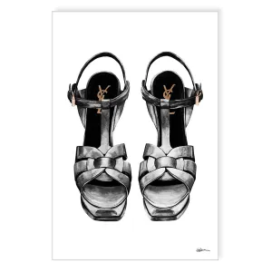 'Black Stilettos' Canvas Fashion Wall Art by Laurie Duncan