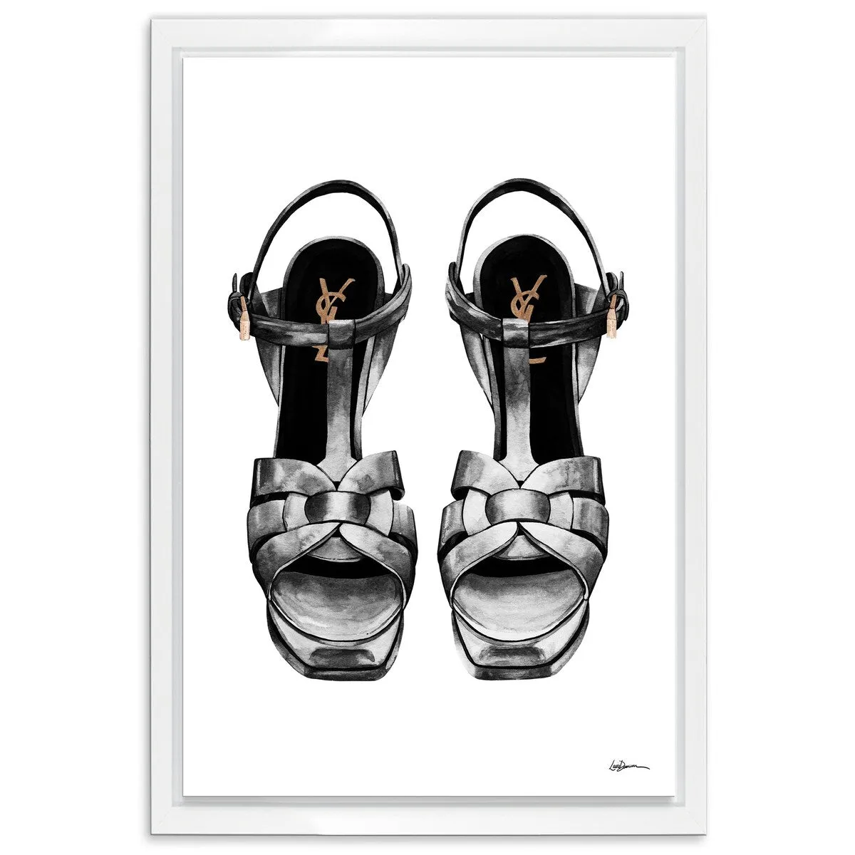 'Black Stilettos' Canvas Fashion Wall Art by Laurie Duncan
