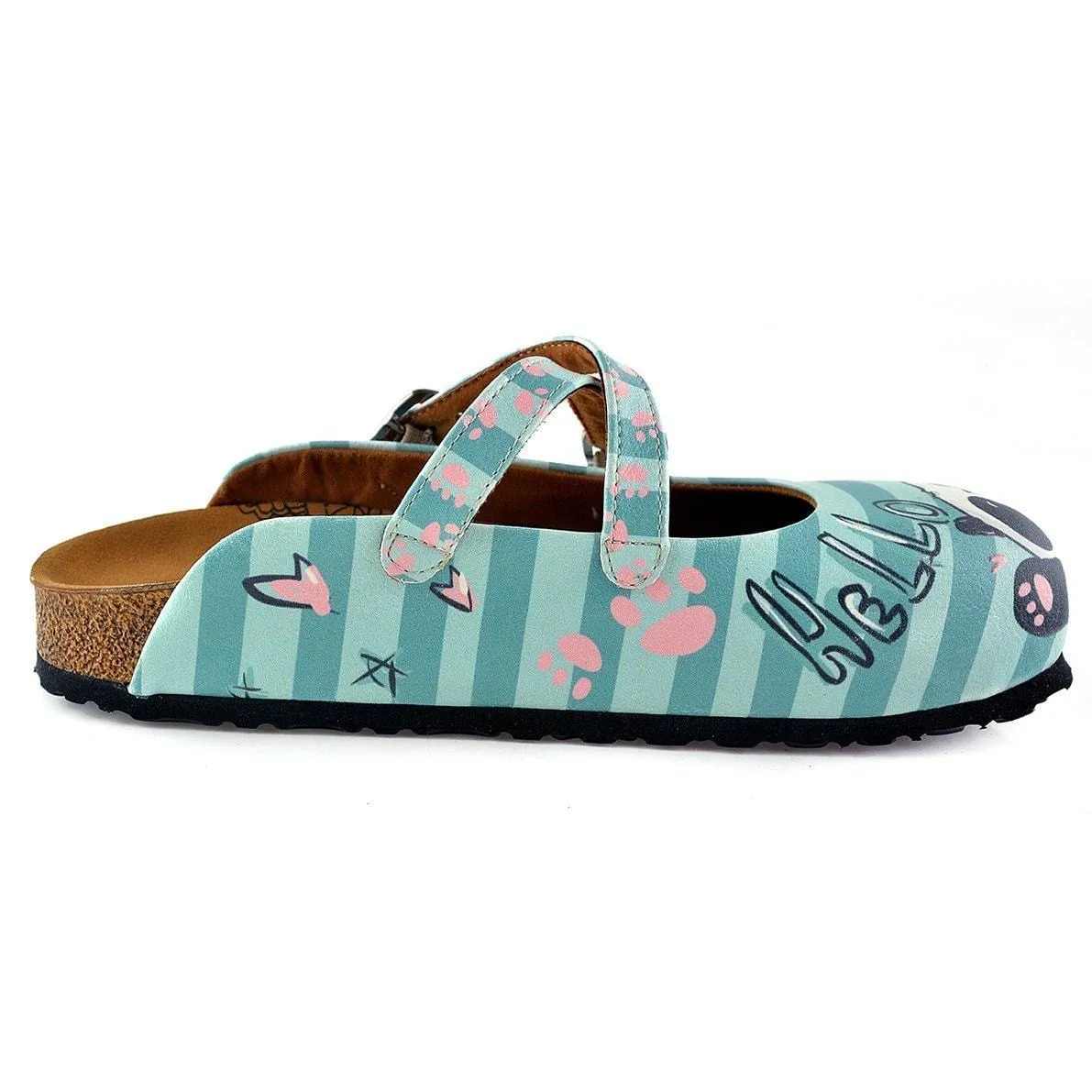 Blue & Pink Panda Clogs WCAL122