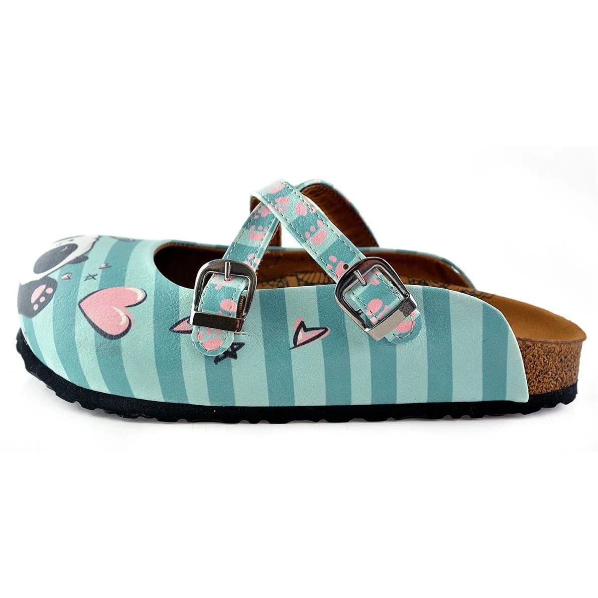 Blue & Pink Panda Clogs WCAL122