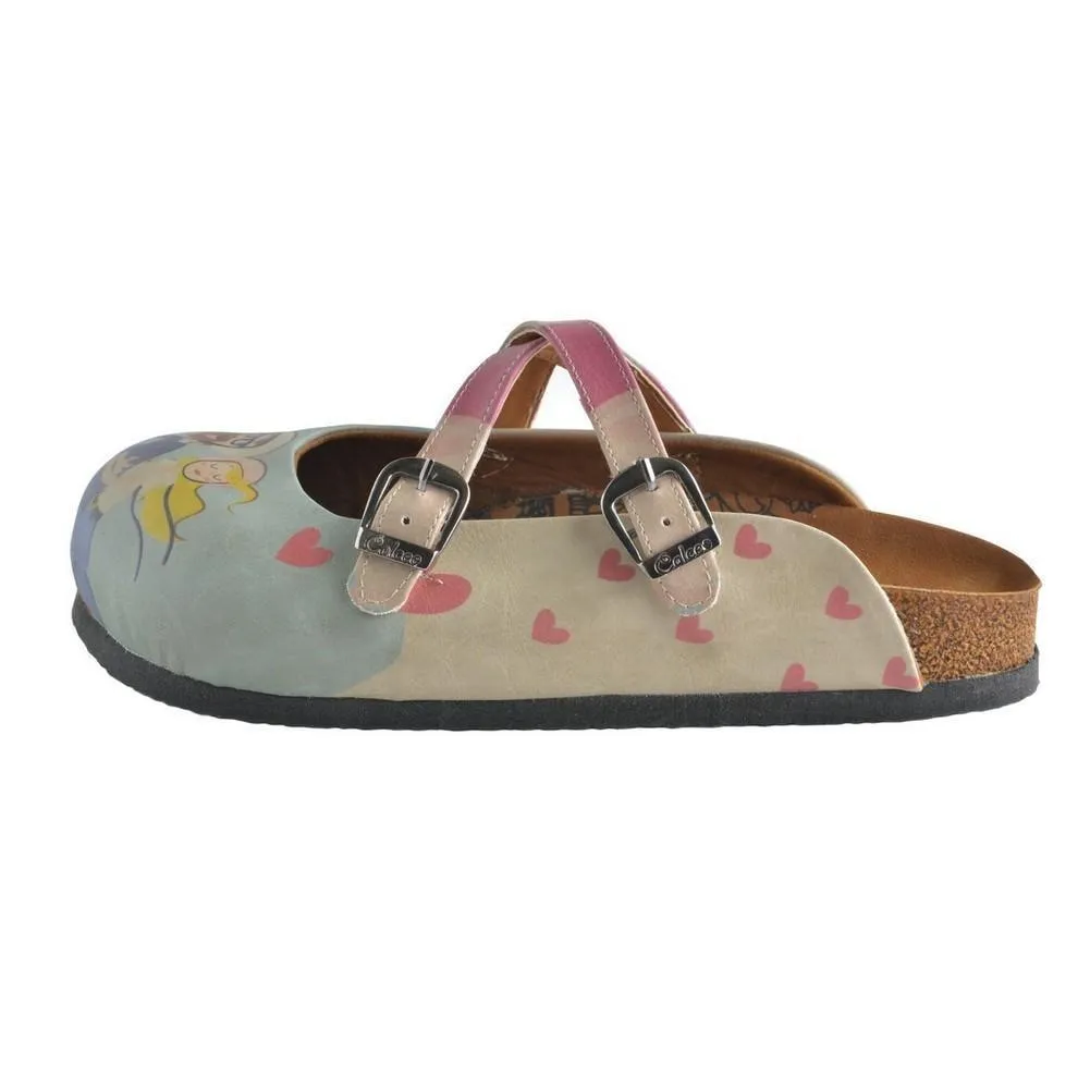 Blue & Pink You & Me Clogs CAL147