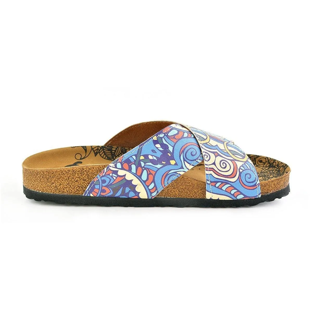 Blue & Yellow Elephant Cross-Strap Sandal CAL1108