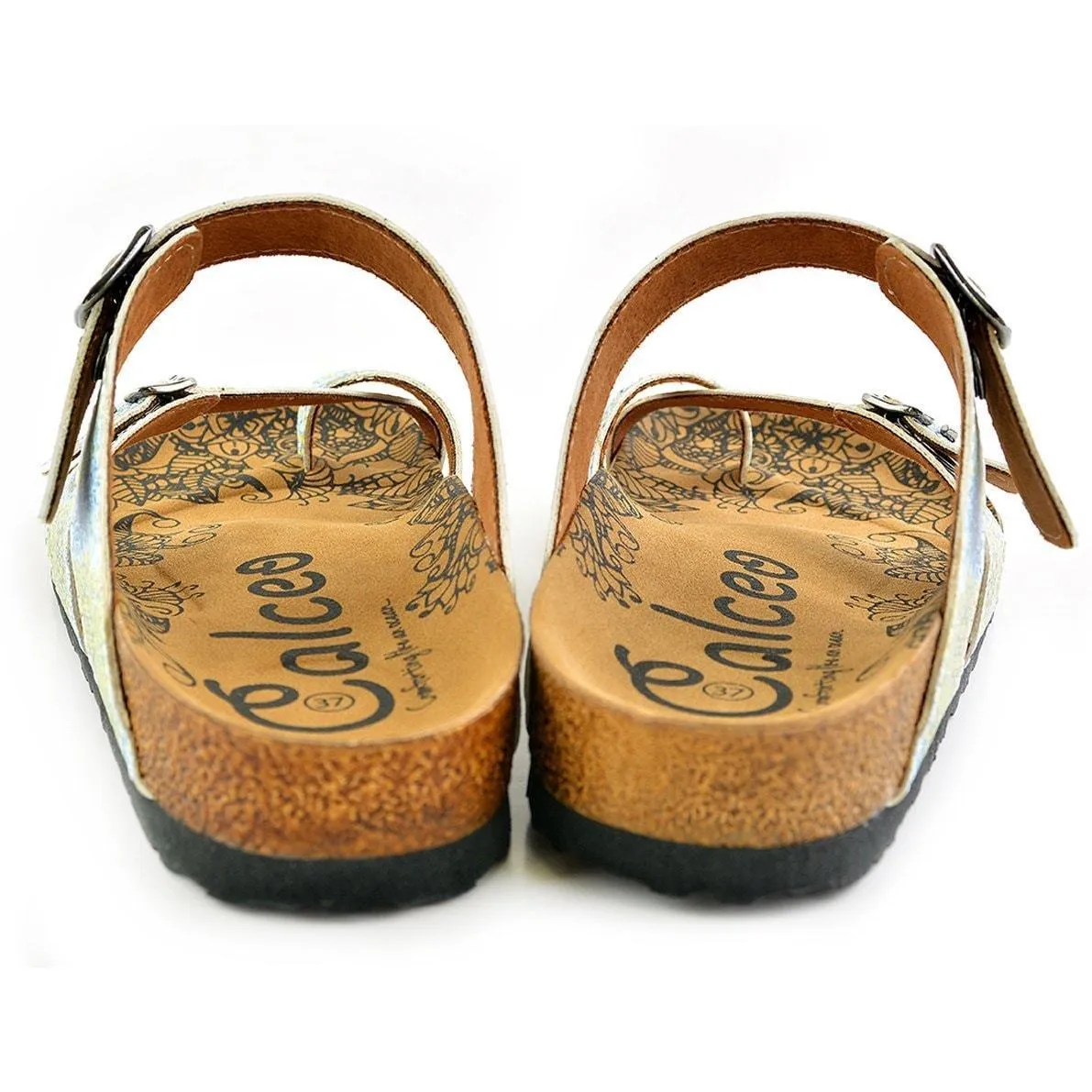 Blue & Yellow Floral Strappy Sandal CAL1005