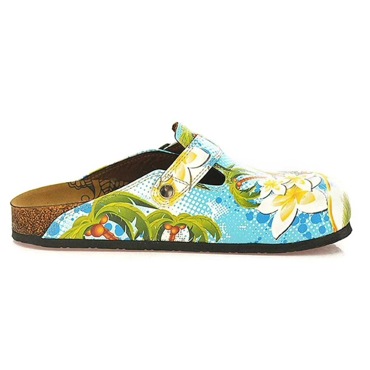 Blue & Yellow Tropical Clogs WCAL337
