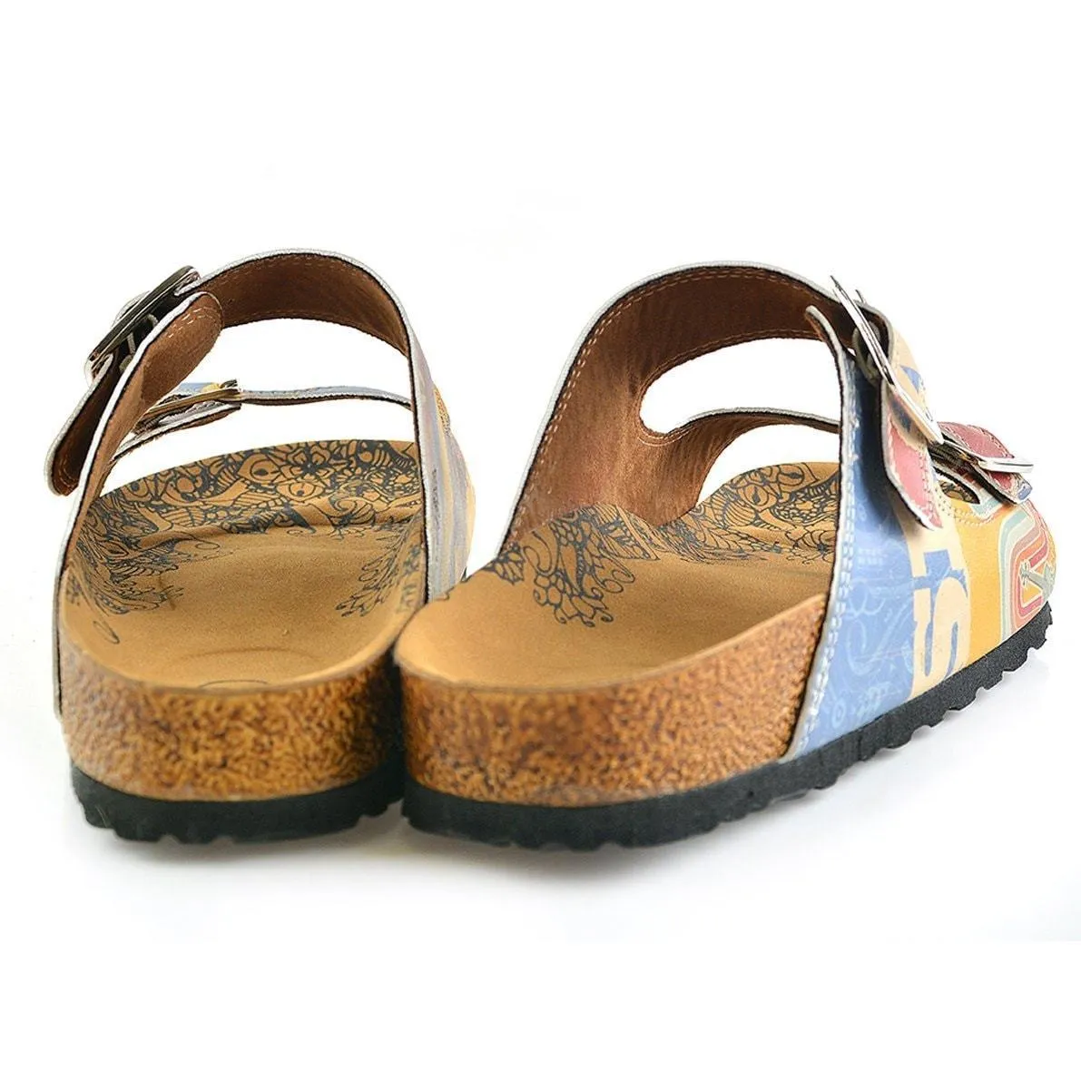Blue Music Two-Strap Buckle Sandal CAL204