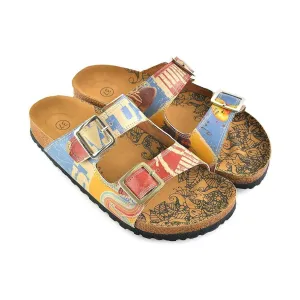 Blue Music Two-Strap Buckle Sandal CAL204