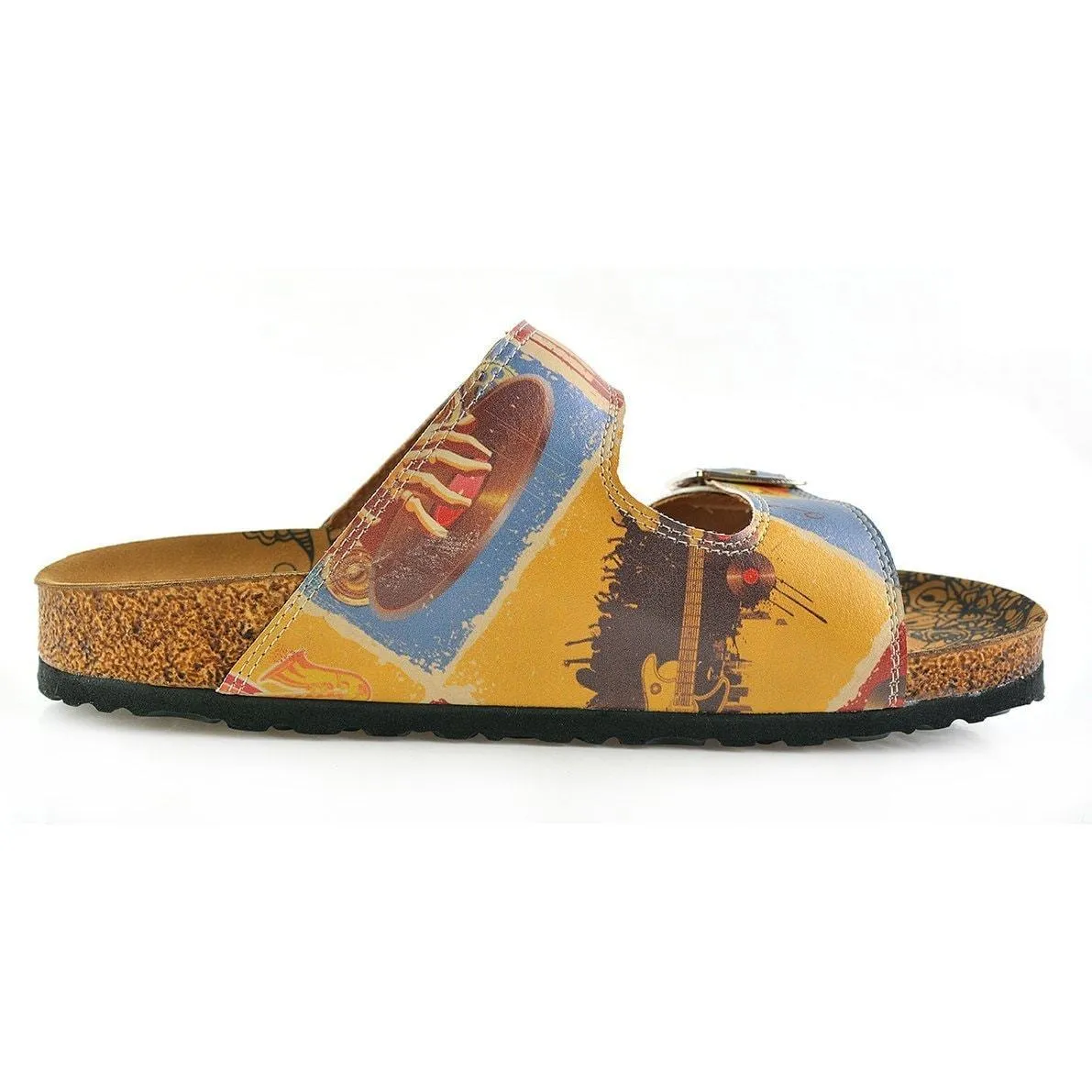 Blue Music Two-Strap Buckle Sandal CAL204