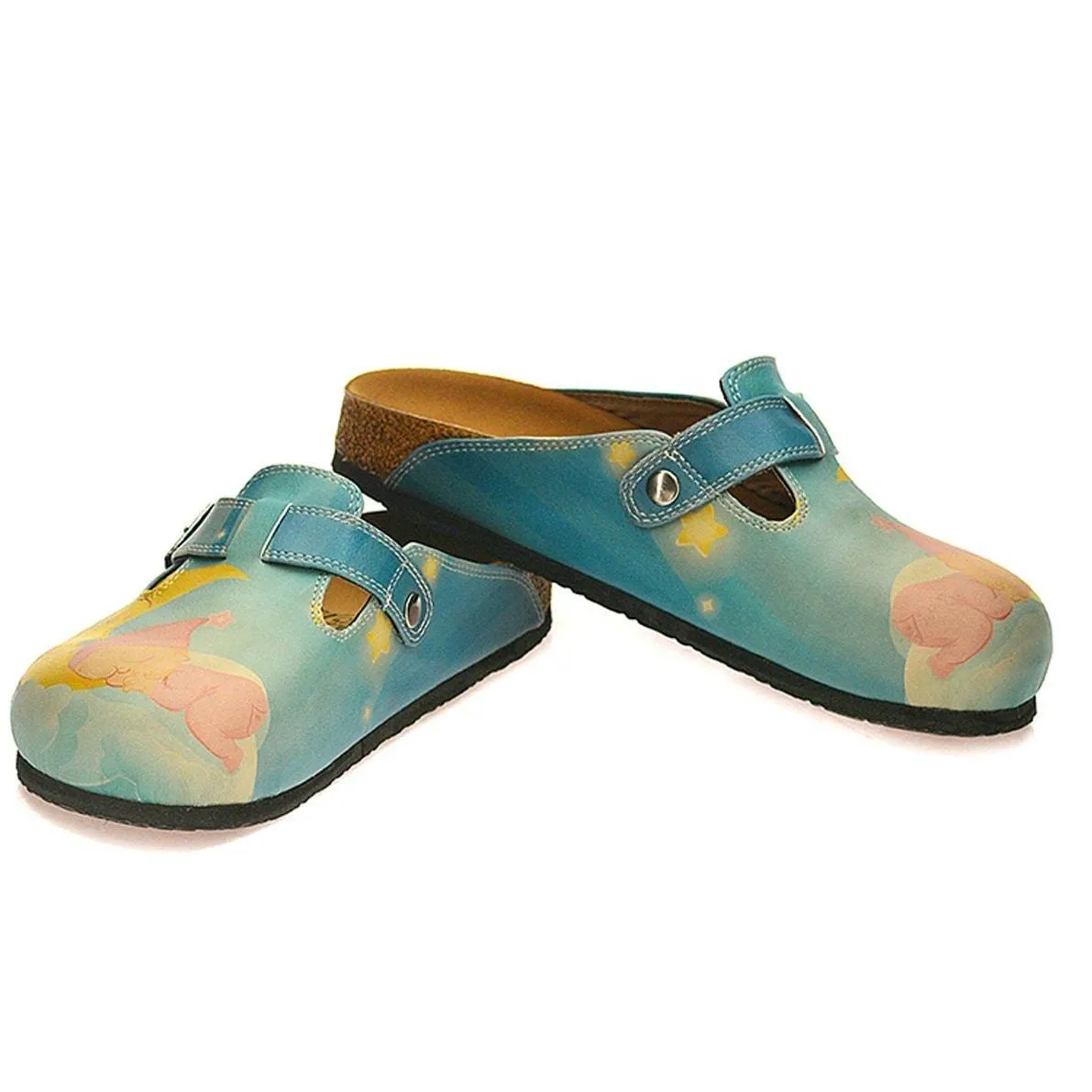 Blue Sleeping Baby Clogs CAL334