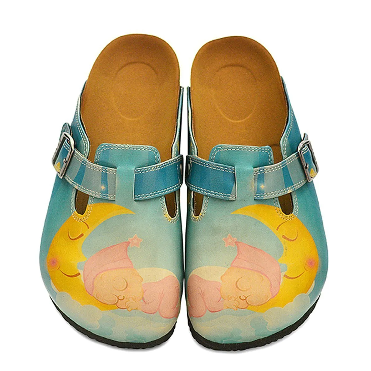 Blue Sleeping Baby Clogs CAL334