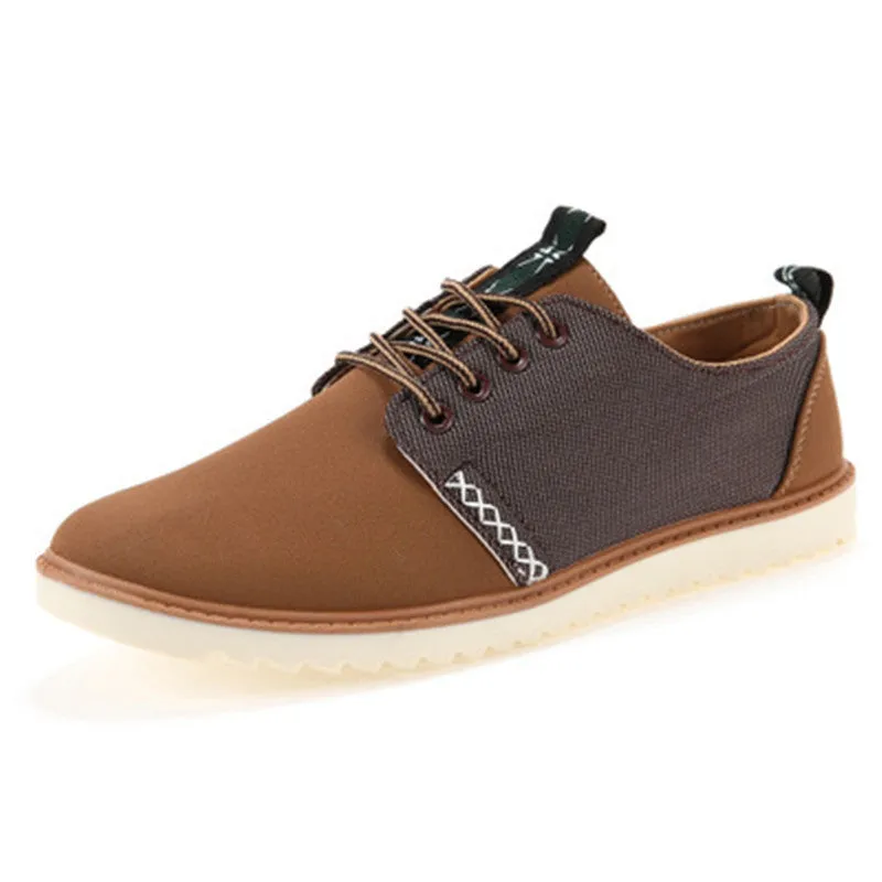 Breathable Lace-Up Men's Flats