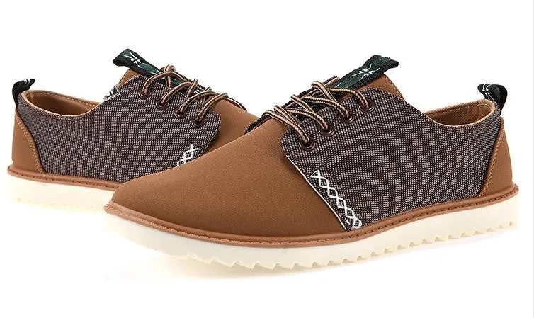 Breathable Lace-Up Men's Flats
