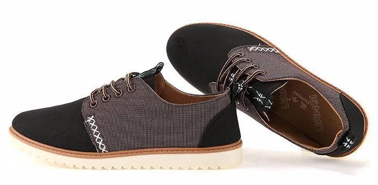 Breathable Lace-Up Men's Flats