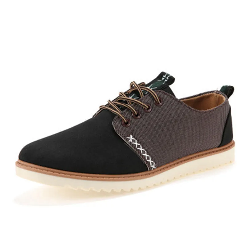 Breathable Lace-Up Men's Flats