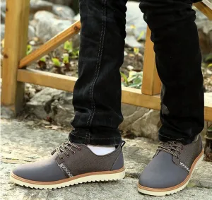 Breathable Lace-Up Men's Flats