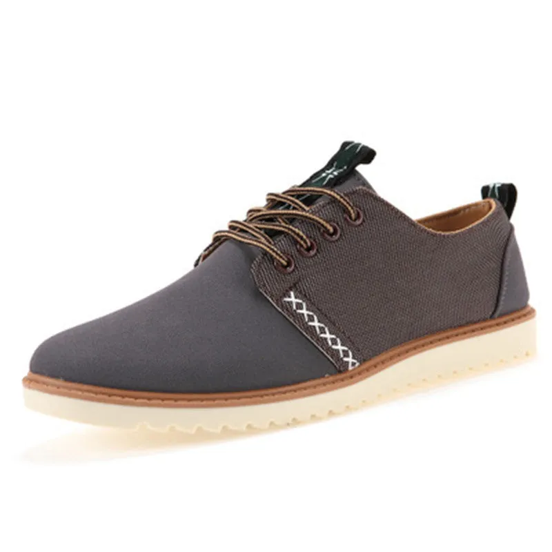 Breathable Lace-Up Men's Flats