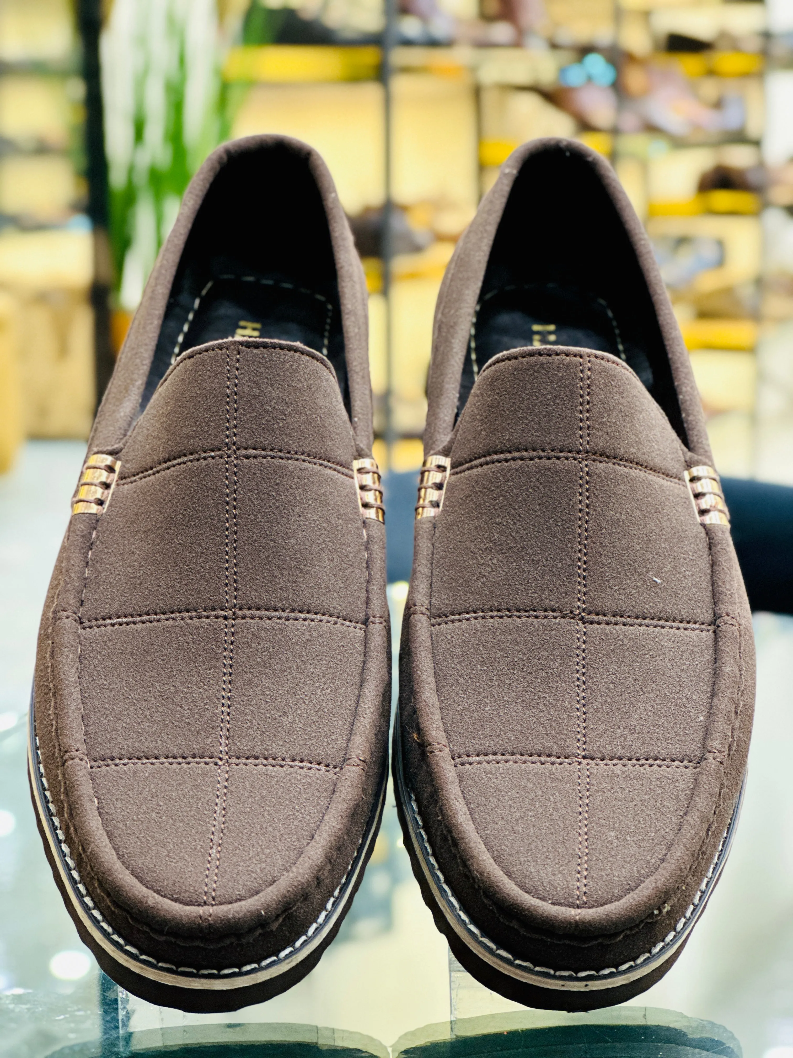 BROWN CHUNKY  LOAFERS