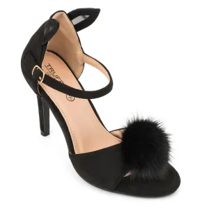 Bunny Ear Pom Pom Stiletto Sandal
