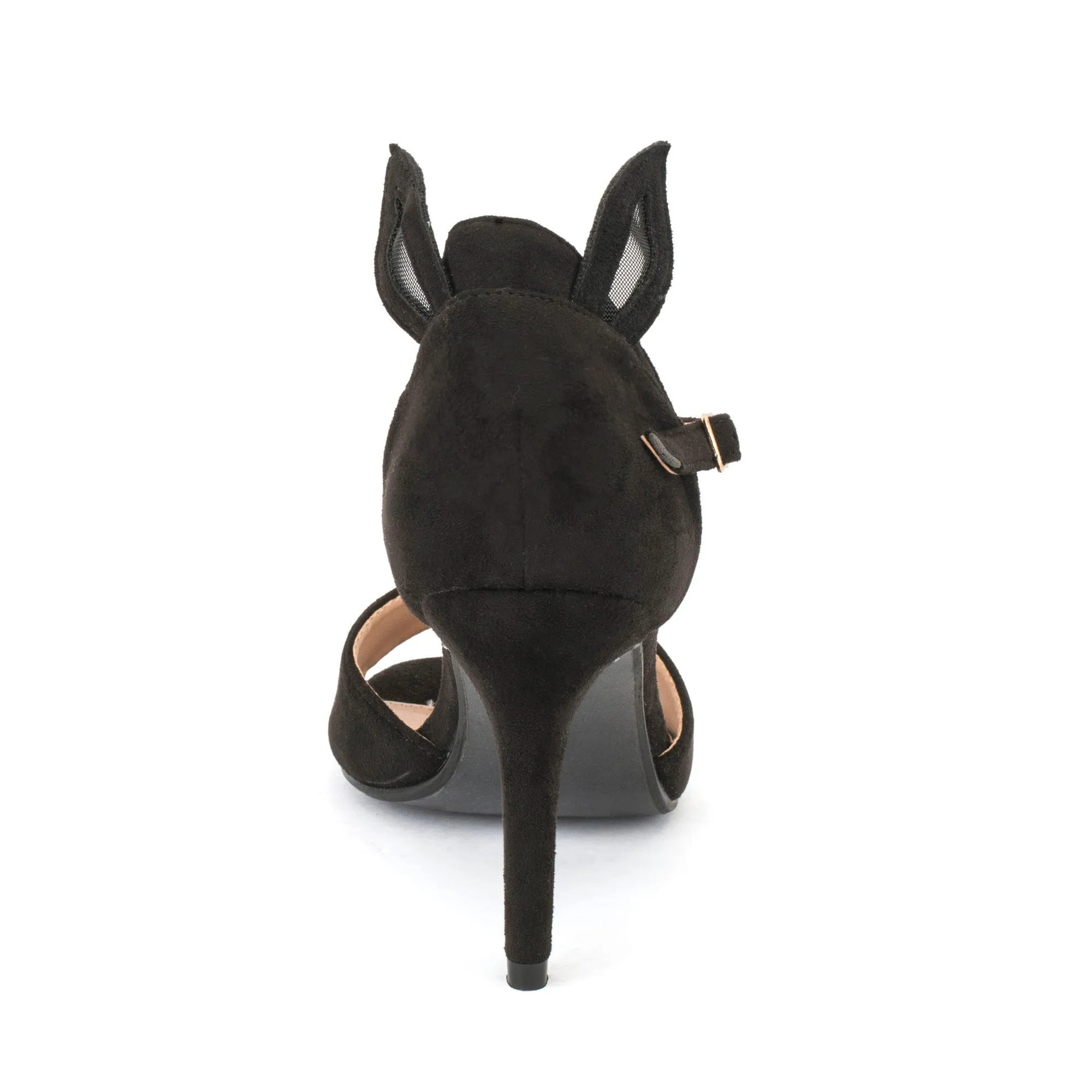 Bunny Ear Pom Pom Stiletto Sandal