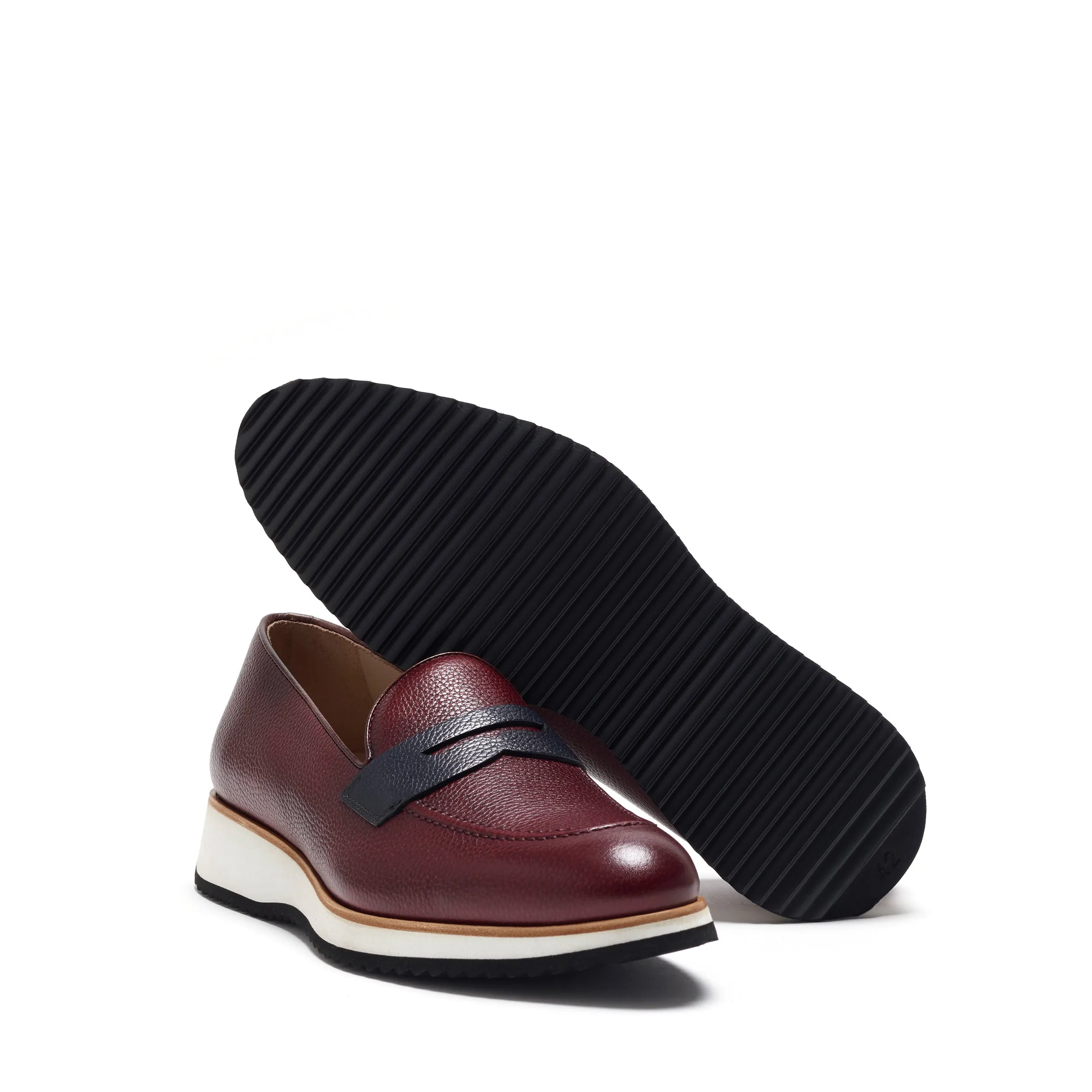 Burgundy Calf Leather Penny Loafer