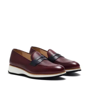Burgundy Calf Leather Penny Loafer