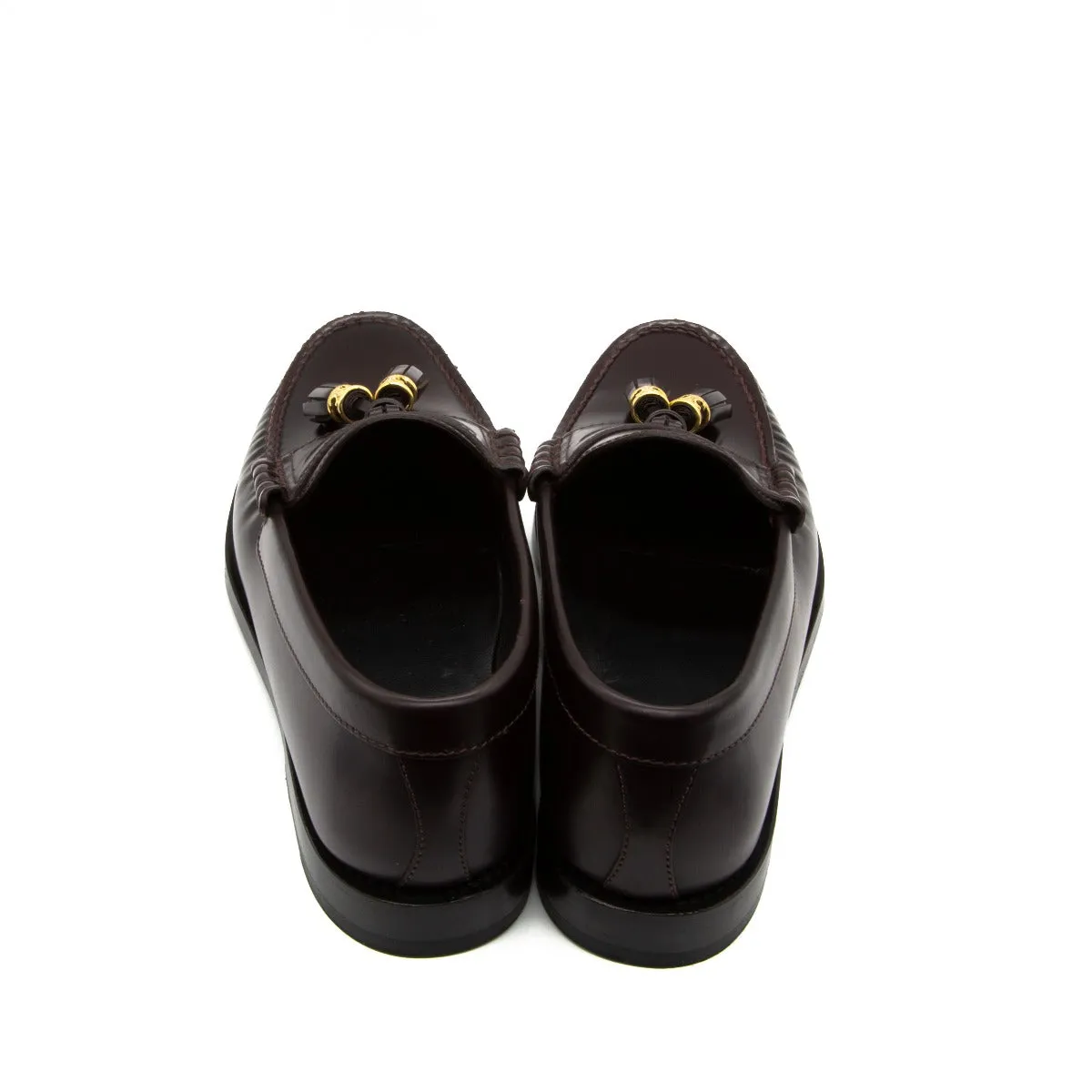 Burgundy Luco Embellished Tassel Loafers