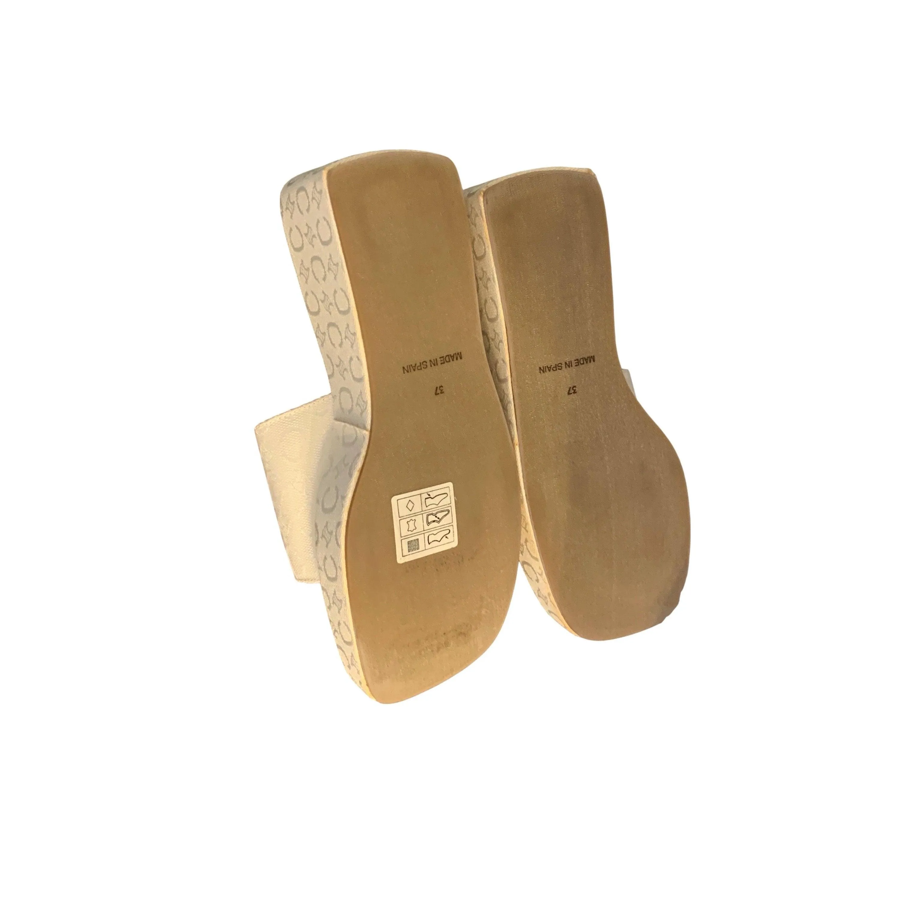 Celine Cream Platform Wedge