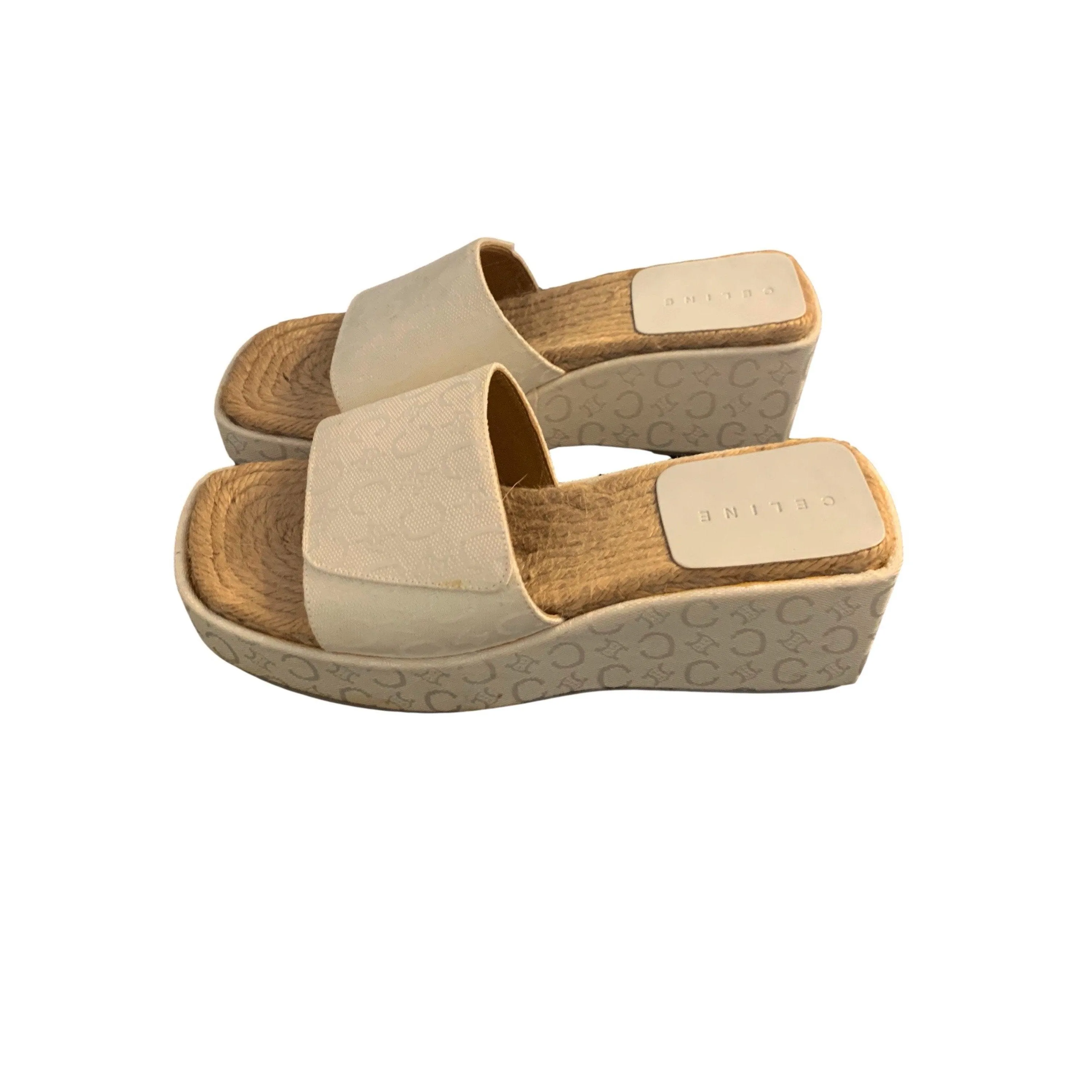 Celine Cream Platform Wedge
