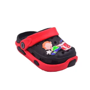 City Walk Clogs Kids Footwear Black/Red CHP289CRD