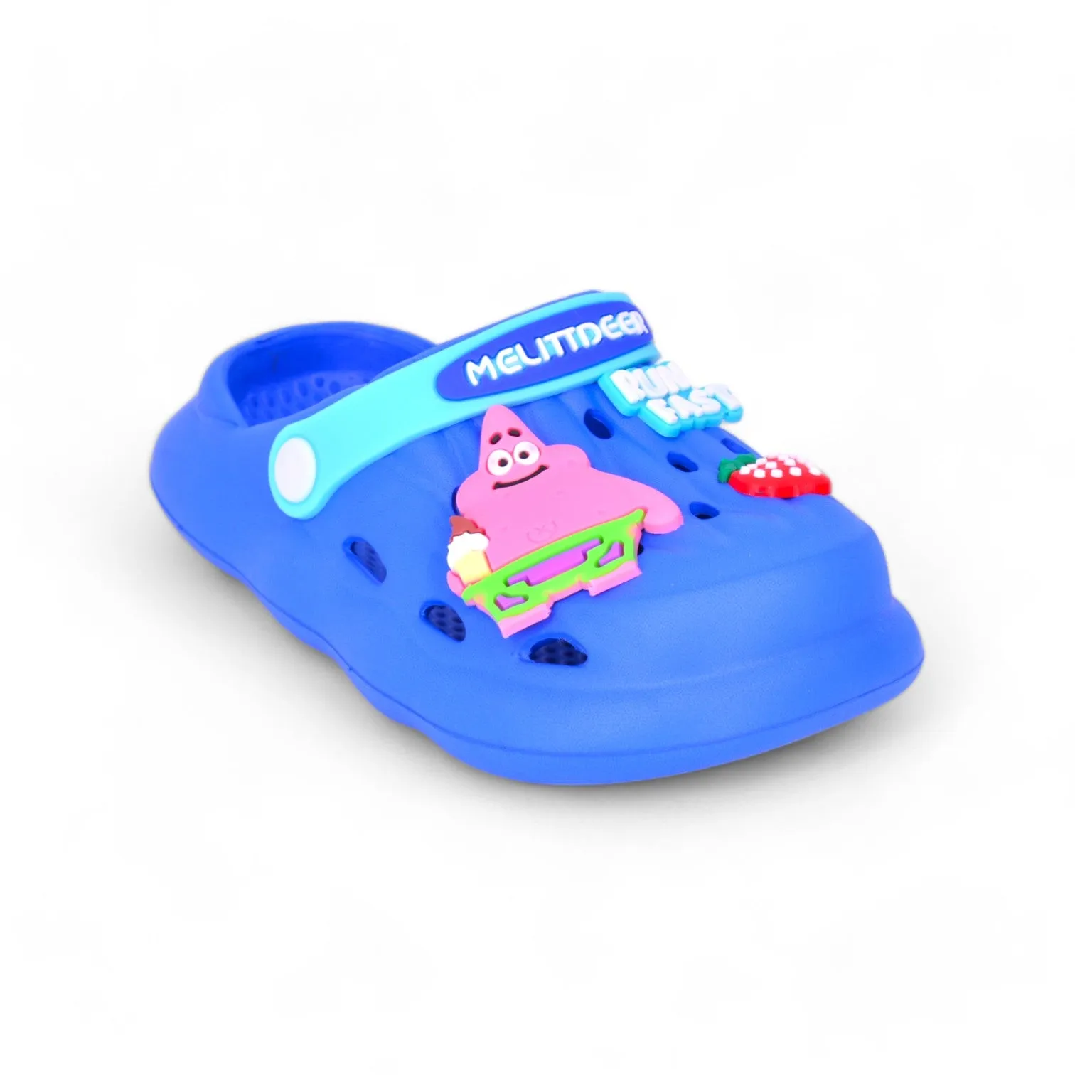 City Walk Sling Back Melittder Cute Cartoon Clogs Kids Footwear Blue CHP362B