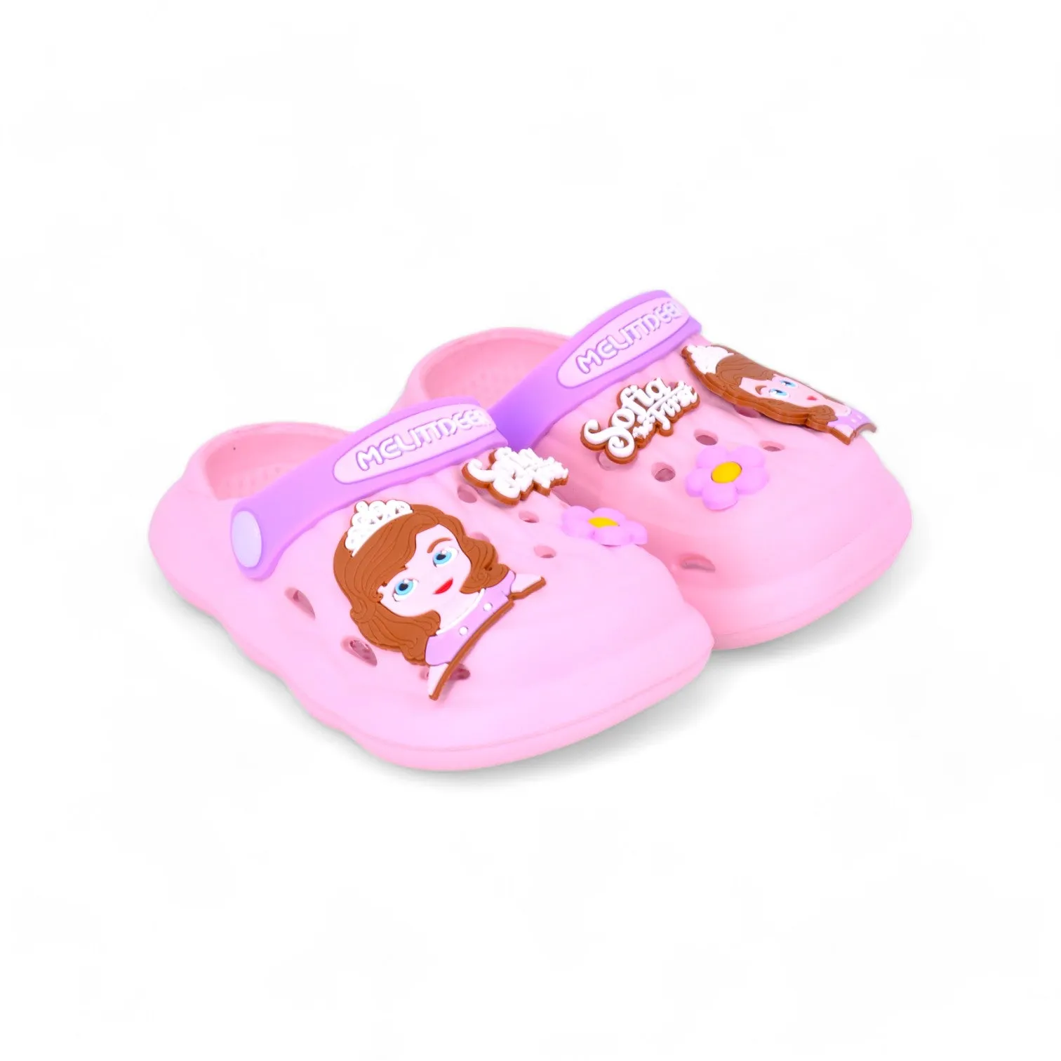 City Walk Sling Back Melittder Cute Cartoon Clogs Kids Footwear Pink CHP362PK