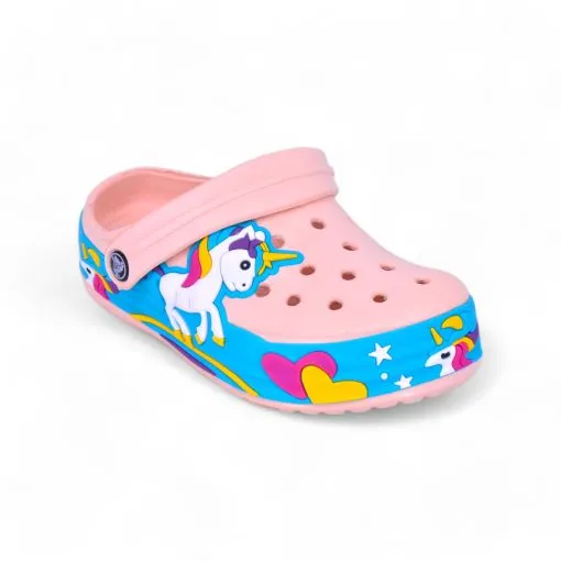 City Walkâ€™s Sling Back Cute Cartoon Clogs Kids Footwear Pink/Blue CHP349