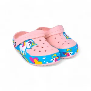City Walkâ€™s Sling Back Cute Cartoon Clogs Kids Footwear Pink/Blue CHP349