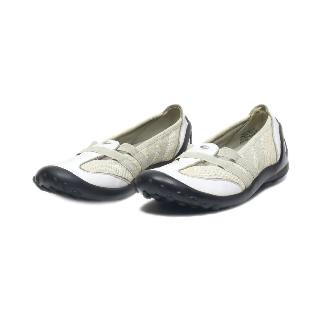 Clarks Pr!Vo Ballerinas Fabric White Colour For Kids