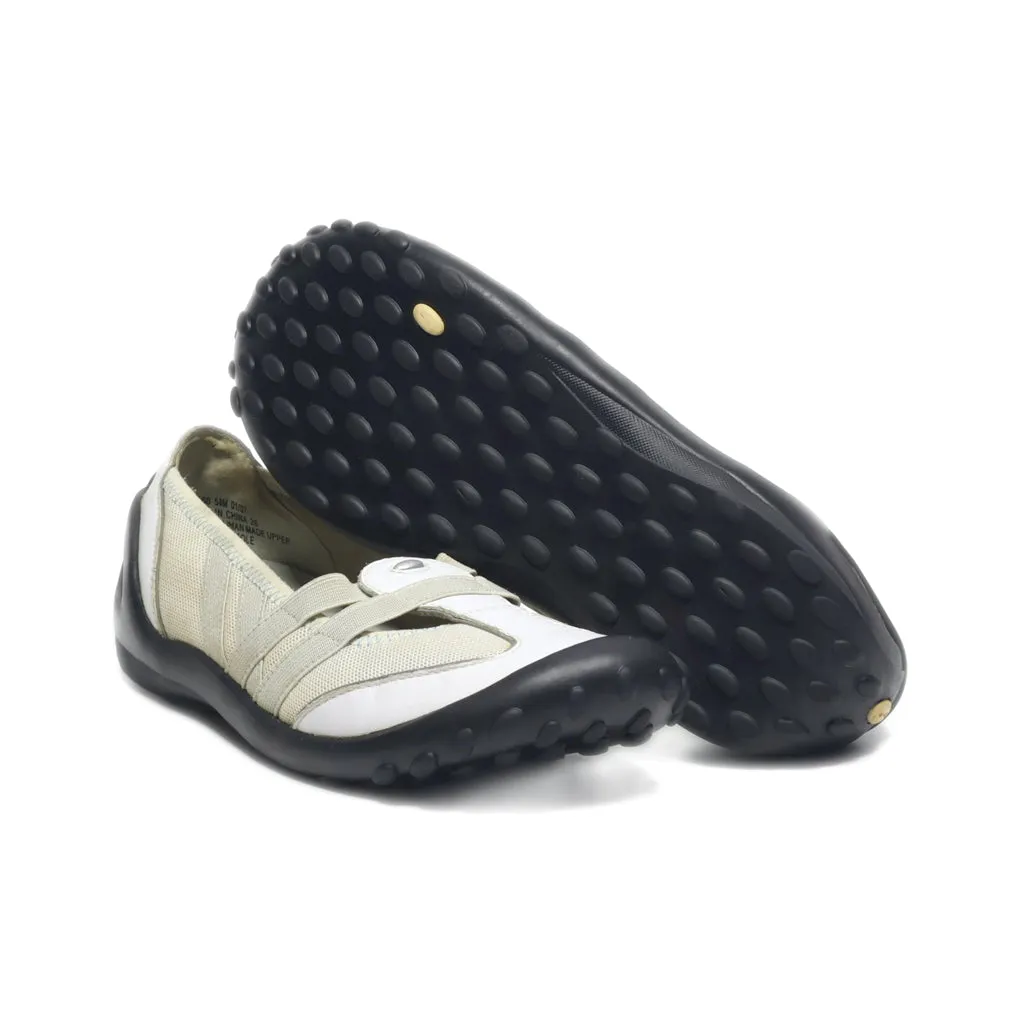Clarks Pr!Vo Ballerinas Fabric White Colour For Kids