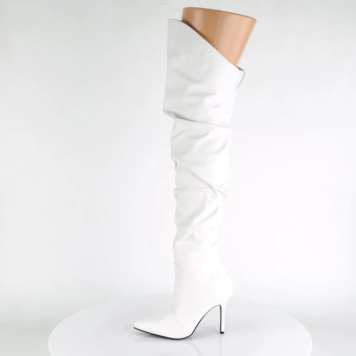 CLASSIQUE-3011 White Faux Leather