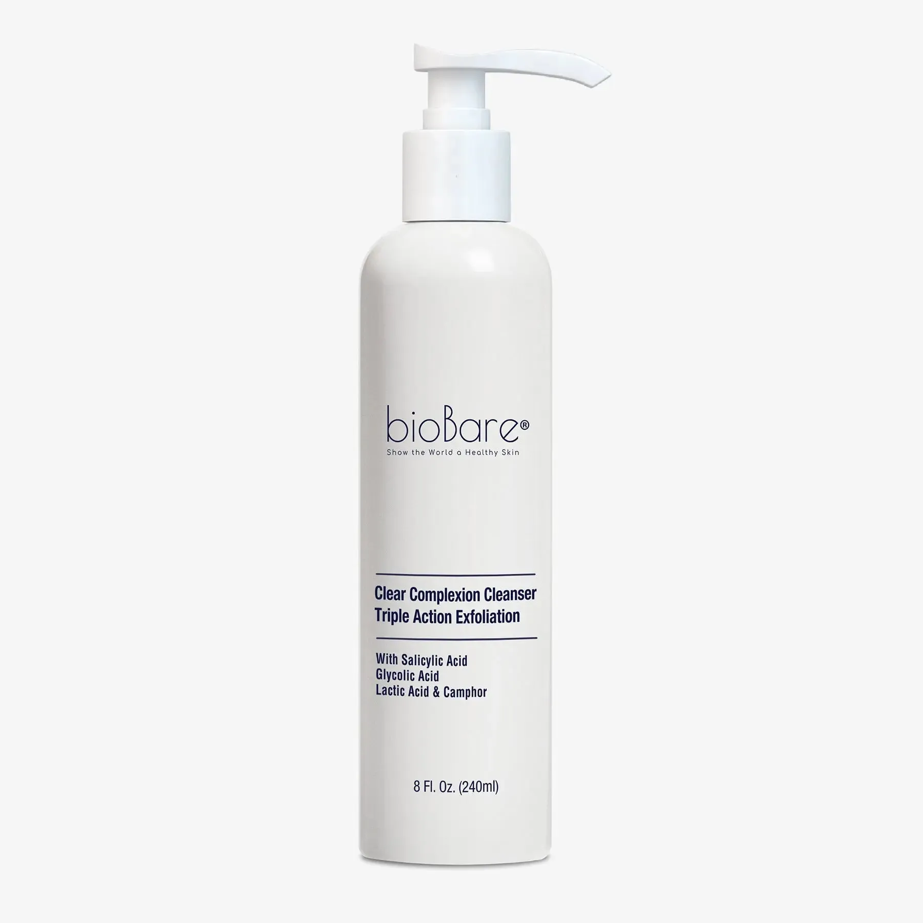 Clear Complexion Cleanser - With Salicylic, Glycolic, Lactic Acid and Camphor