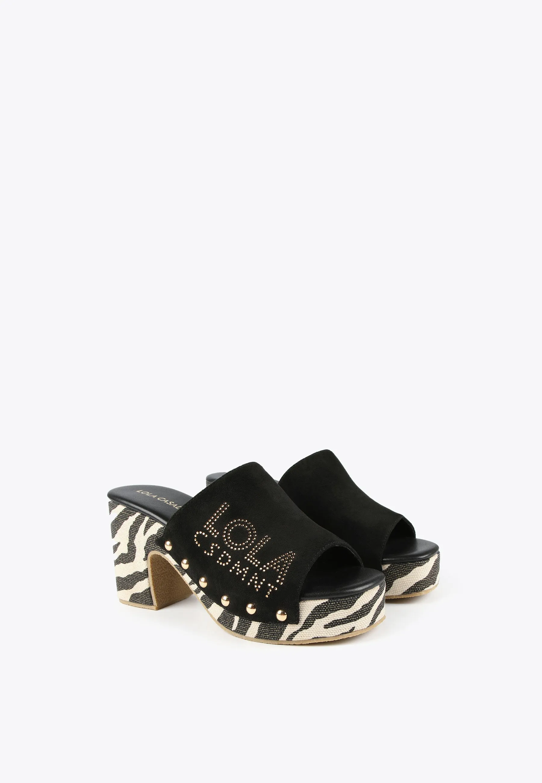 Clogs with animal print soles